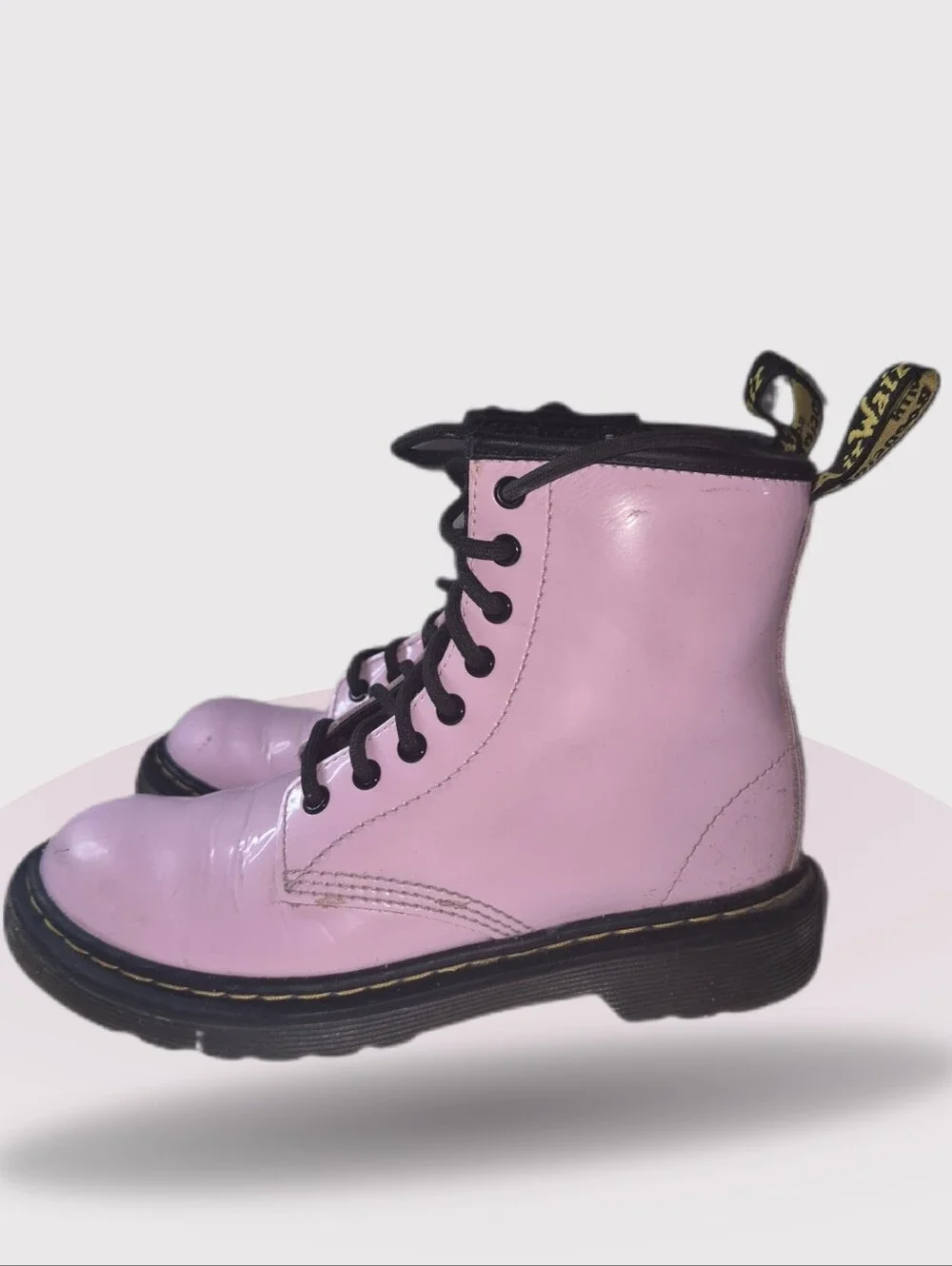 Dr. Martens Pink Lace-Up Combat Boots